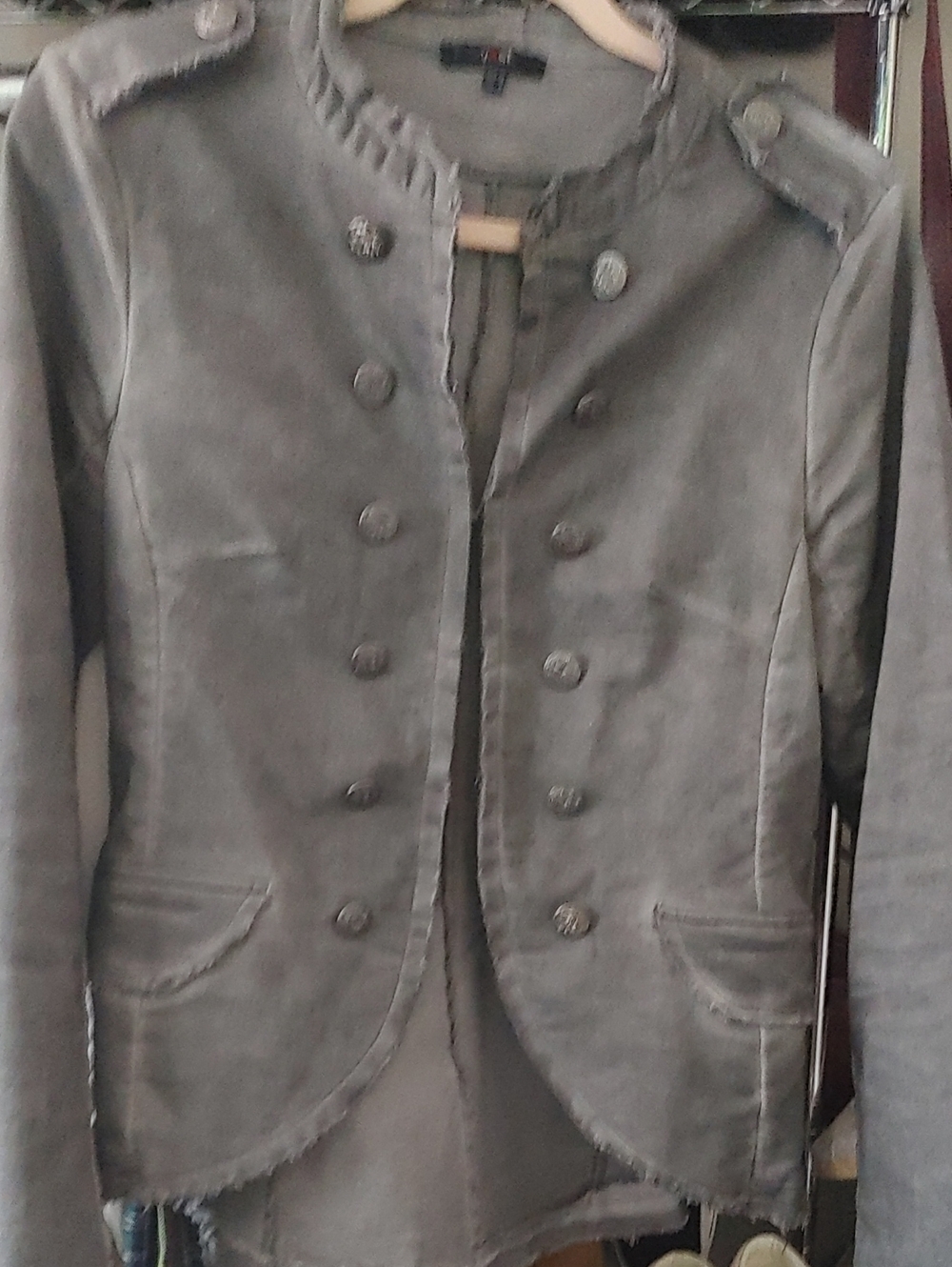 Gray Military-Style Women's Jacket - Yest